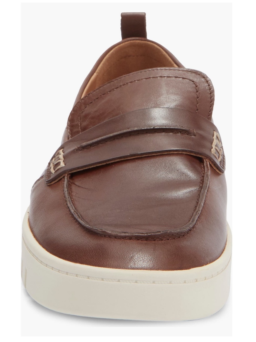 Vionic Chantel Dark Brown Leather Penny Loafer Slip-On Sneaker - Sz 6, Like New - Picture 3 of 15